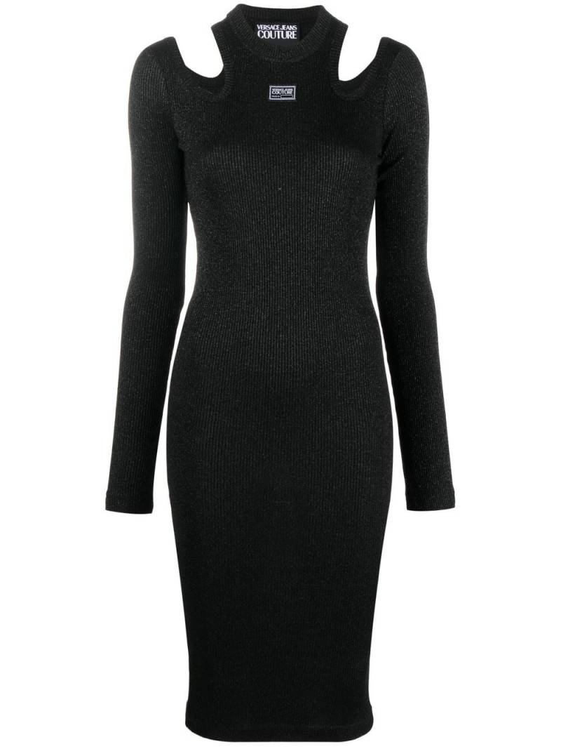 Versace Jeans Couture cut-out knitted dress - Black von Versace Jeans Couture