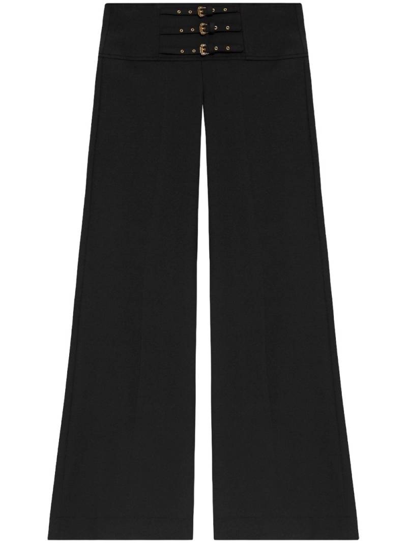 Versace Jeans Couture decorative buckle trousers - Black von Versace Jeans Couture