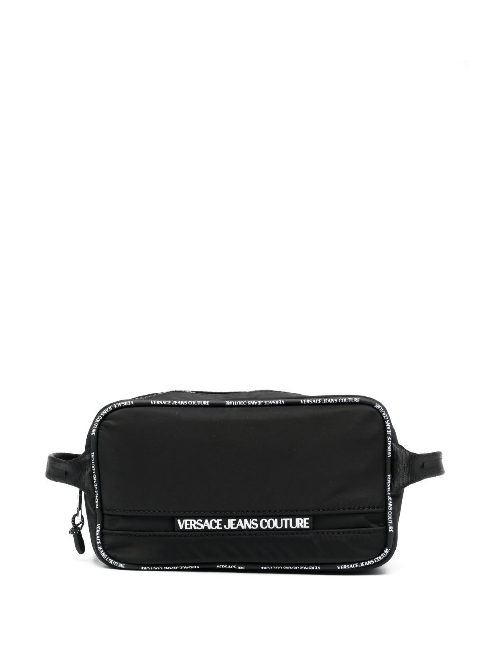 Versace Jeans Couture embossed-logo zipped toiletry bag - Black von Versace Jeans Couture