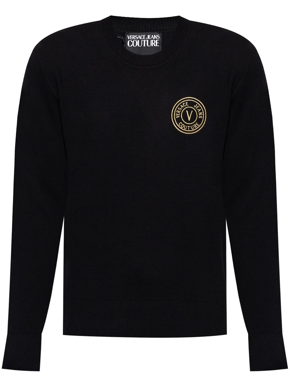 Versace Jeans Couture embroidered-logo sweater - Black von Versace Jeans Couture