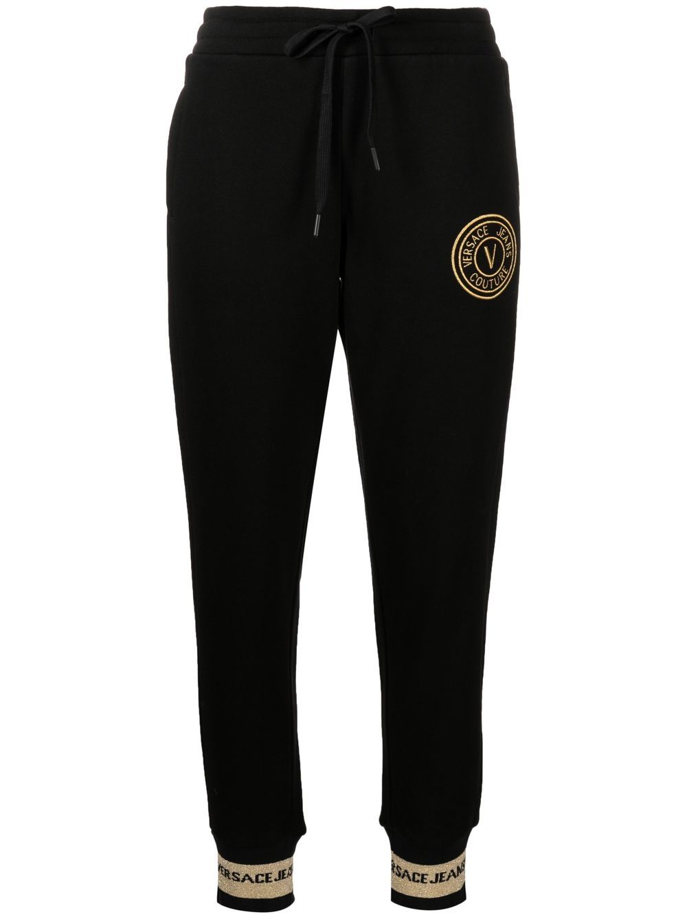 Versace Jeans Couture embroidered-logo track trousers - Black von Versace Jeans Couture