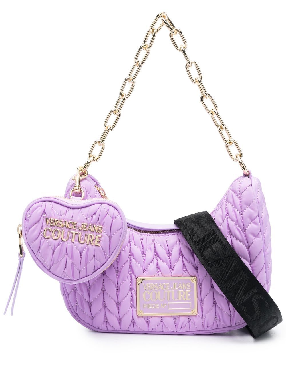 Versace Jeans Couture faux-leather matelassé shoulder bag - Purple von Versace Jeans Couture