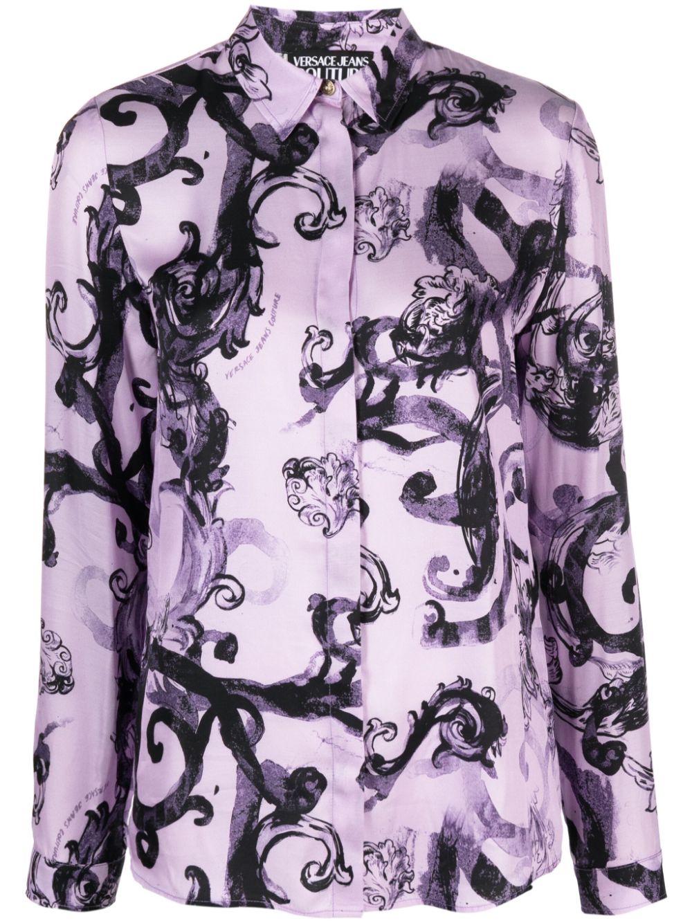 Versace Jeans Couture filigree-print shirt - Purple von Versace Jeans Couture