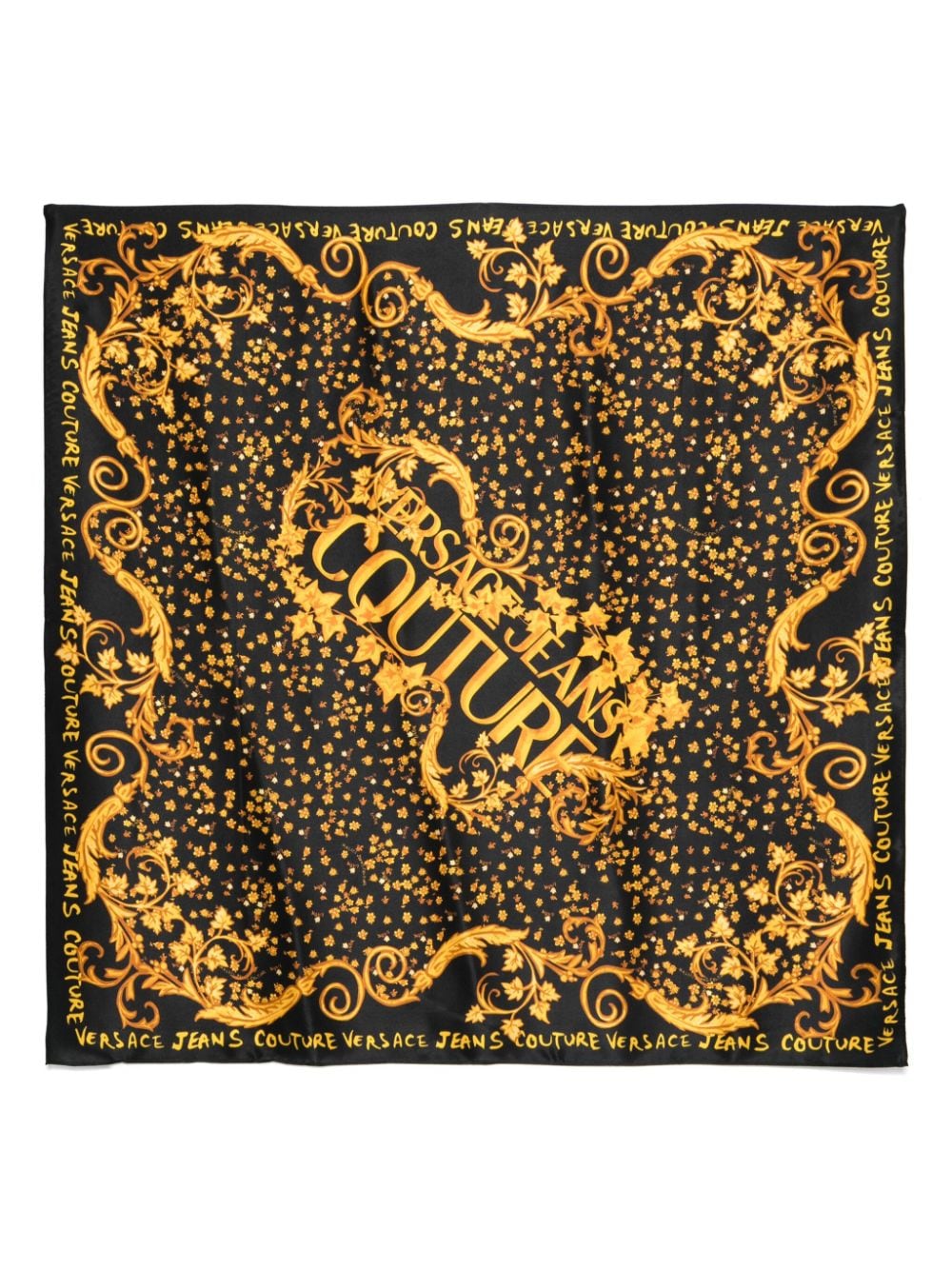 Versace Jeans Couture floral-print scarf - Black von Versace Jeans Couture