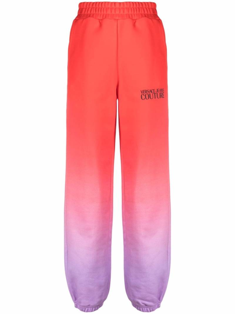 Versace Jeans Couture gradient-effect track pants - Red von Versace Jeans Couture