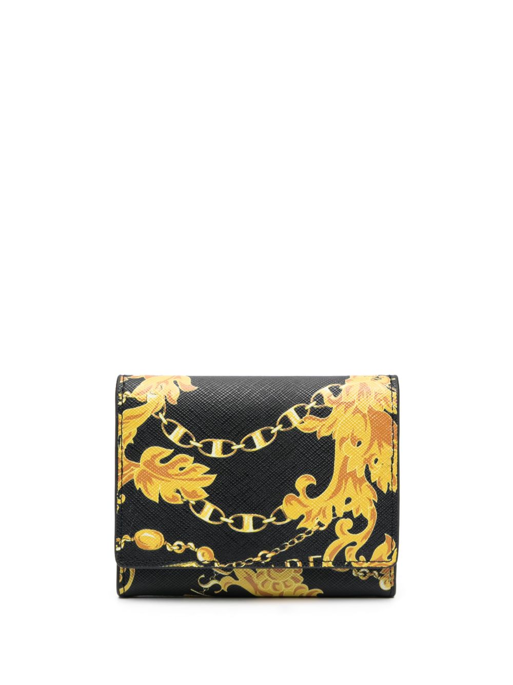 Versace Jeans Couture graphic-print leather wallet - Black von Versace Jeans Couture