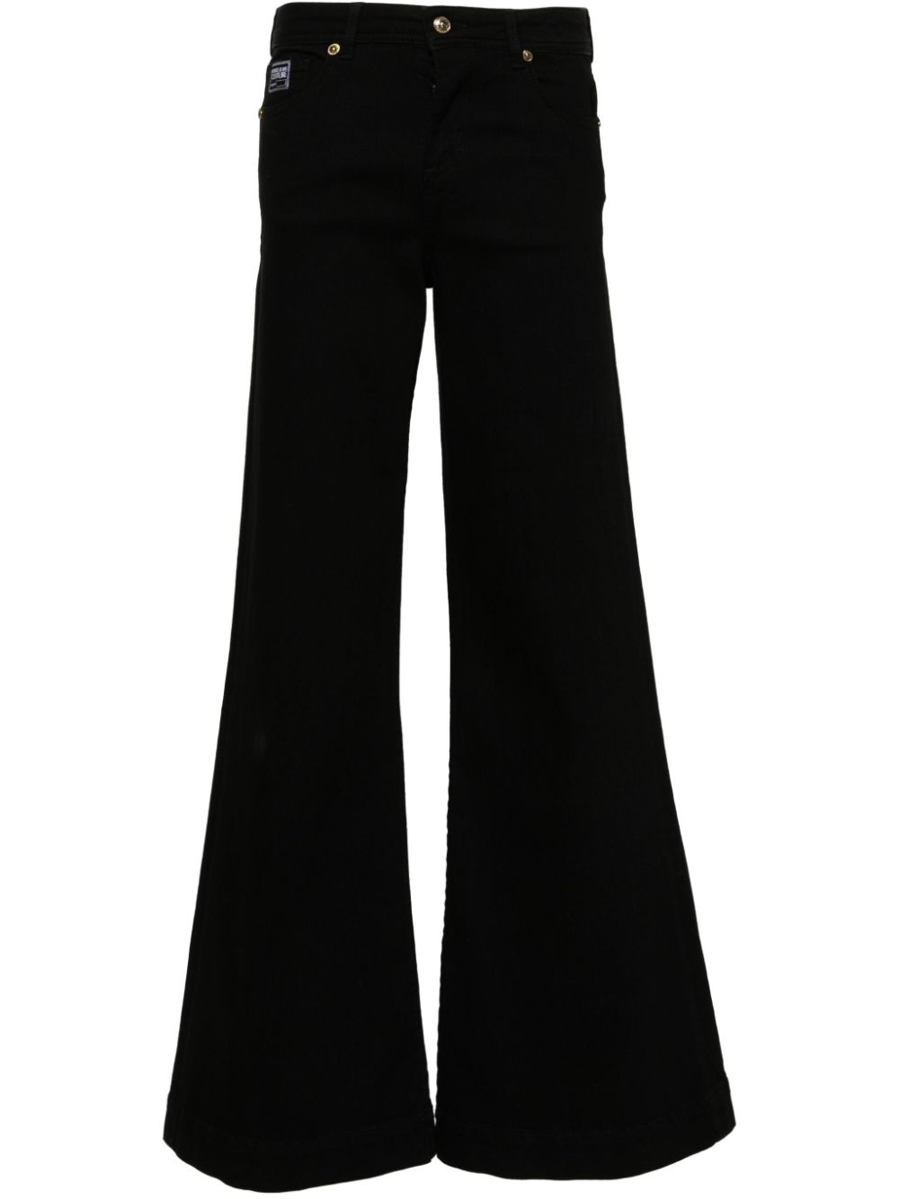 Versace Jeans Couture high-rise wide-leg jeans - Black von Versace Jeans Couture