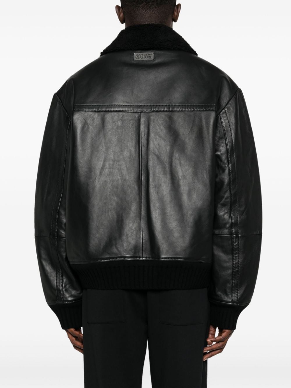 Versace Jeans Couture leather jacket - Black von Versace Jeans Couture