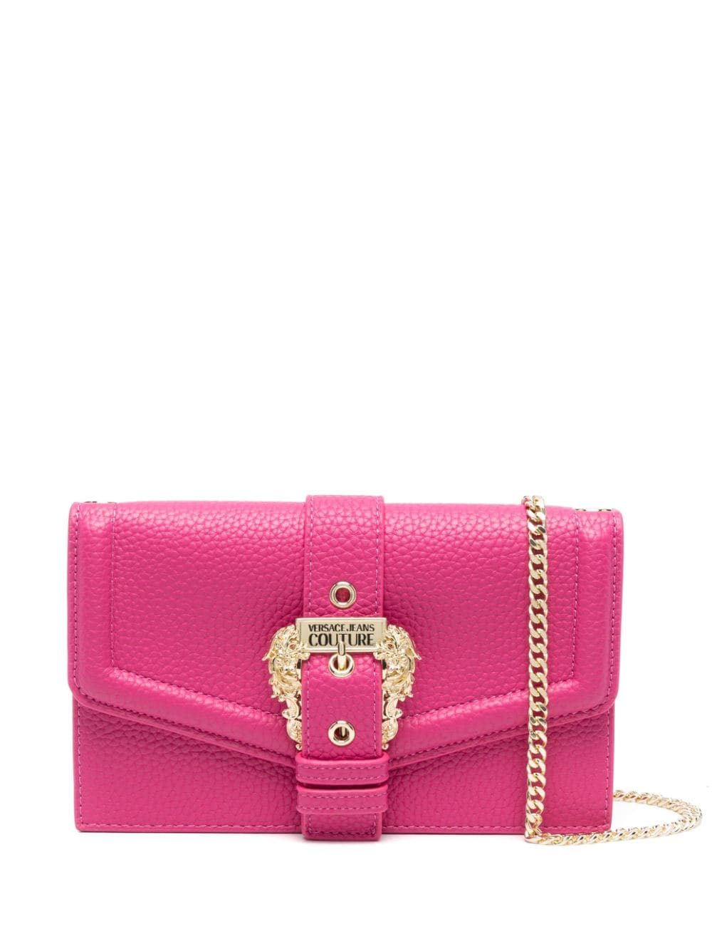 Versace Jeans Couture logo-buckle faux-leather crossbody bag - Pink von Versace Jeans Couture