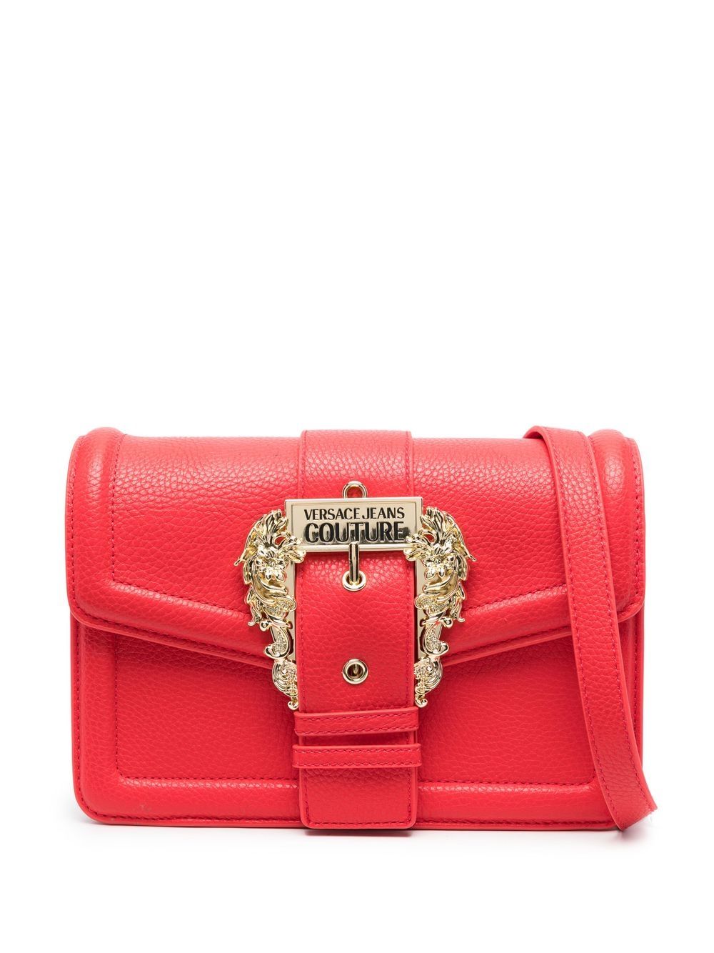 Versace Jeans Couture logo-buckle satchel bag - Red von Versace Jeans Couture