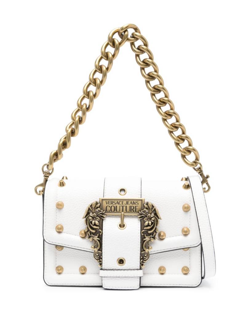 Versace Jeans Couture logo-buckle shoulder bag - White von Versace Jeans Couture