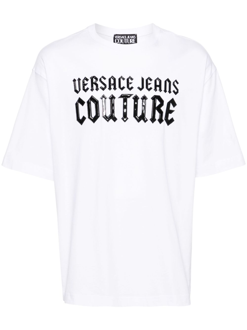 Versace Jeans Couture logo-embossed cotton T-shirt - White von Versace Jeans Couture