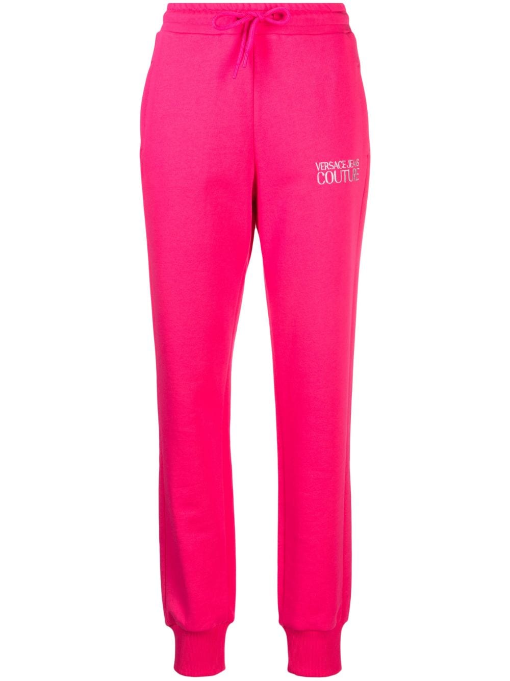 Versace Jeans Couture logo-embroidered cotton track pants - Pink von Versace Jeans Couture