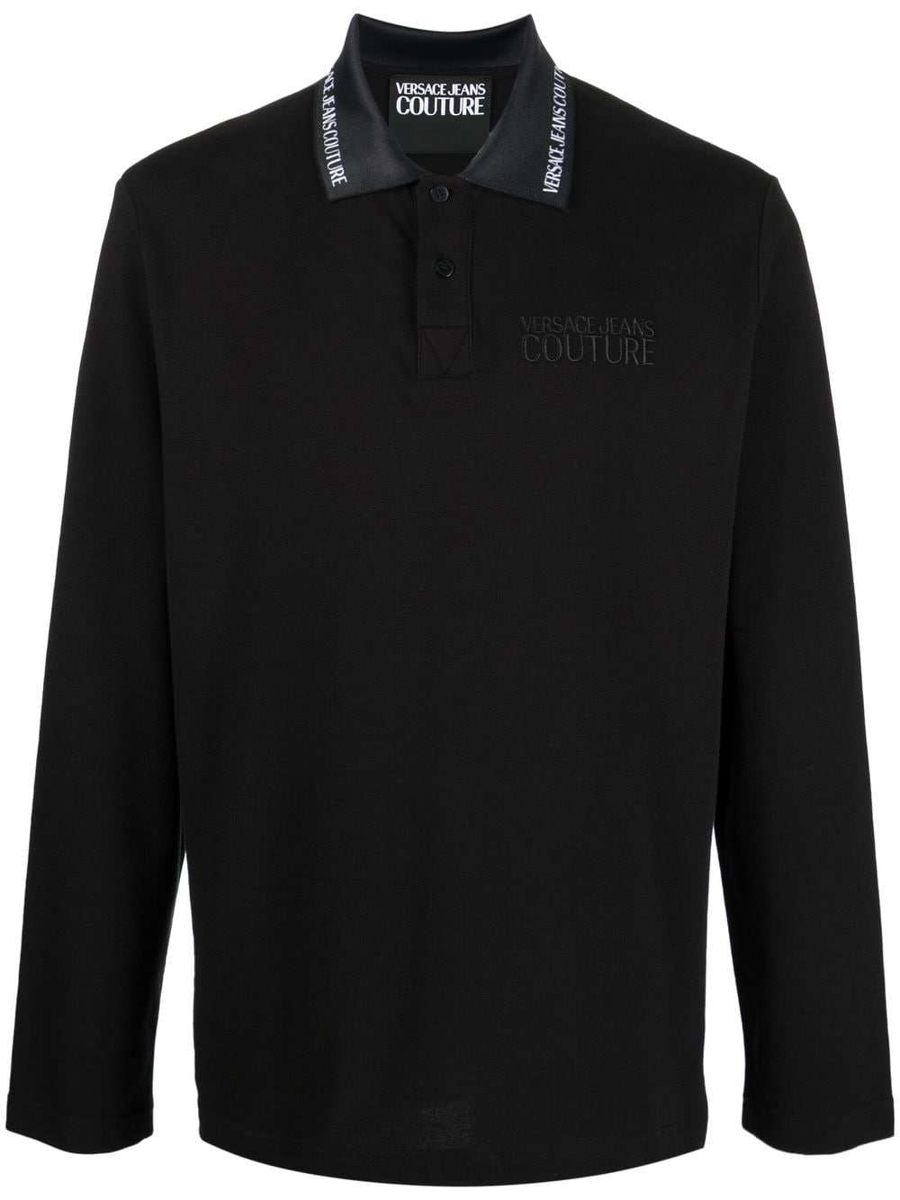 Versace Jeans Couture logo embroidered polo shirt - Black von Versace Jeans Couture