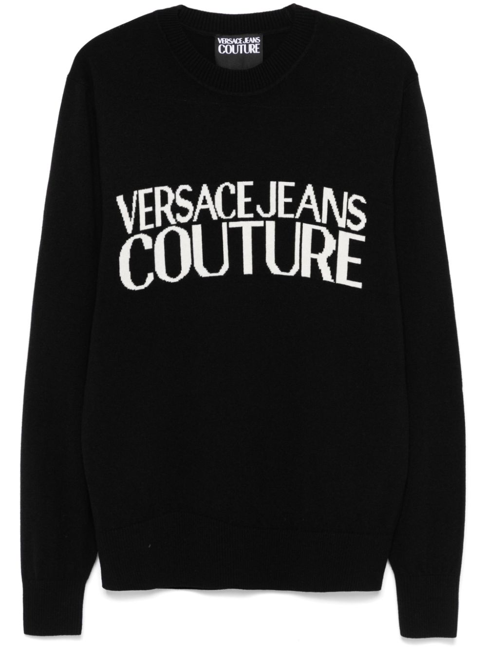 Versace Jeans Couture logo-intarsia sweater - Black von Versace Jeans Couture