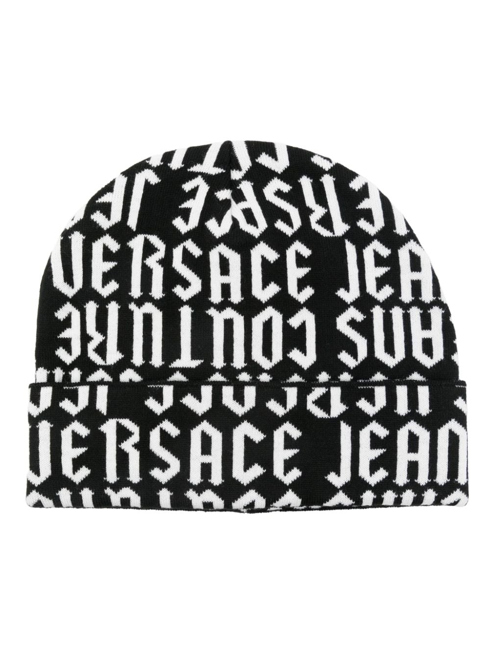 Versace Jeans Couture logo-jacquard beanie hat - Black von Versace Jeans Couture