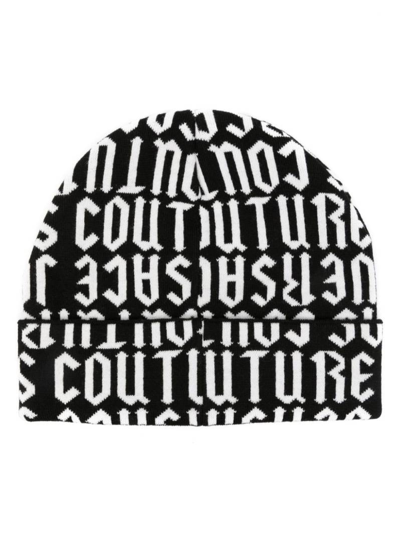 Versace Jeans Couture logo-jacquard beanie hat - Black von Versace Jeans Couture