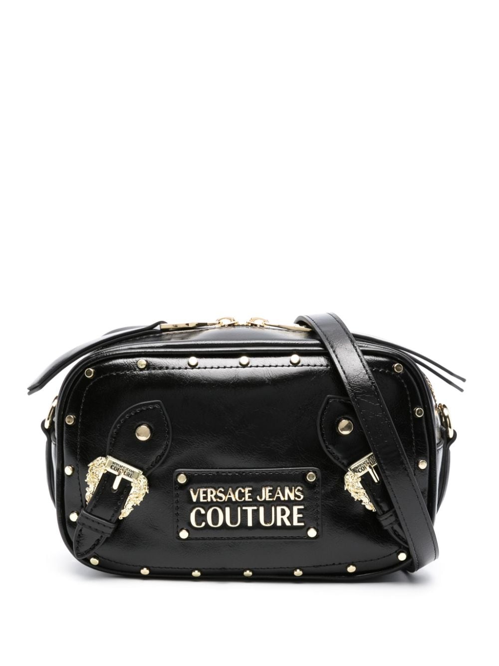 Versace Jeans Couture logo-lettering crossbody bag - Black von Versace Jeans Couture