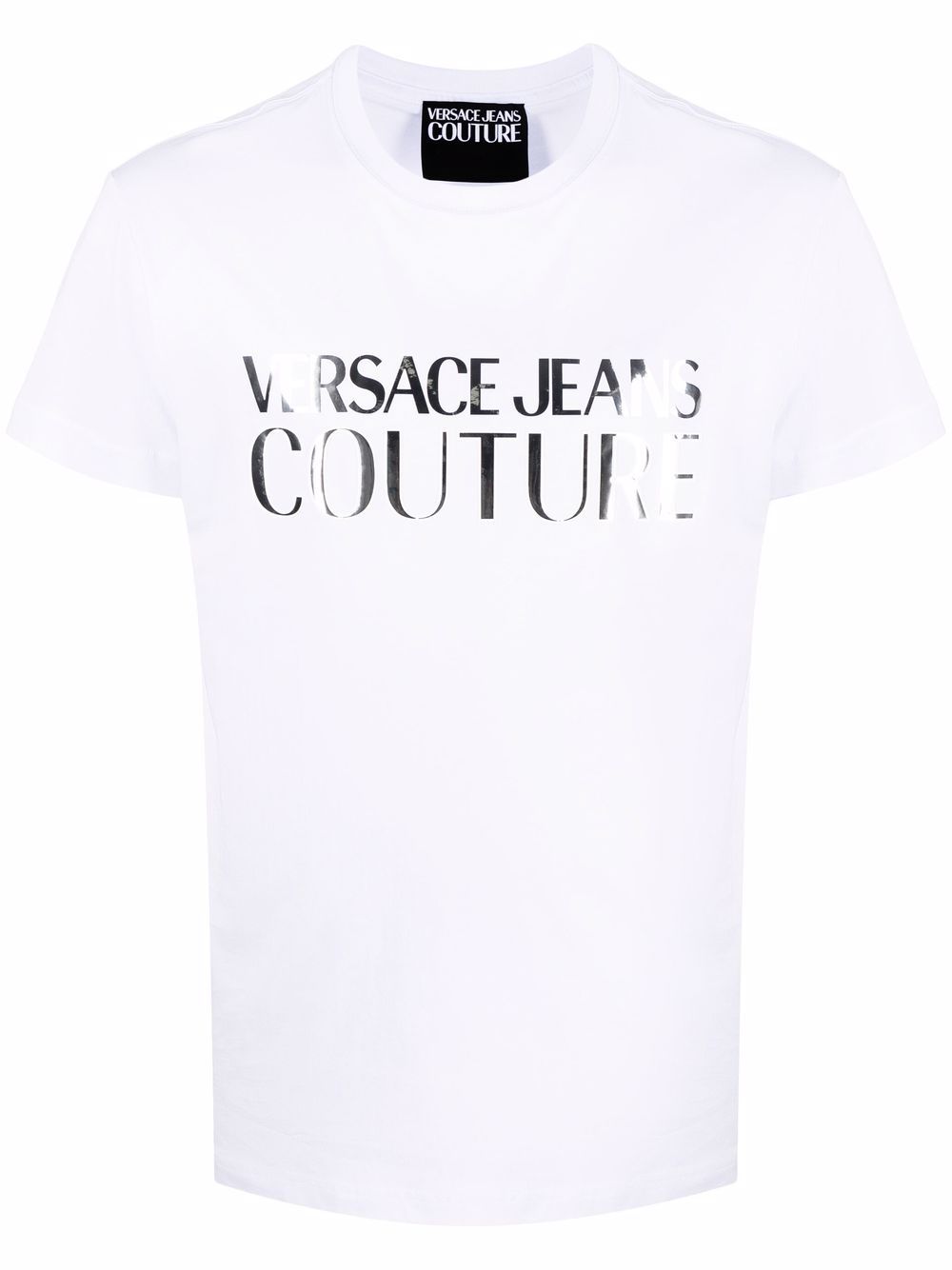 Versace Jeans Couture logo-patch cotton T-shirt - White von Versace Jeans Couture