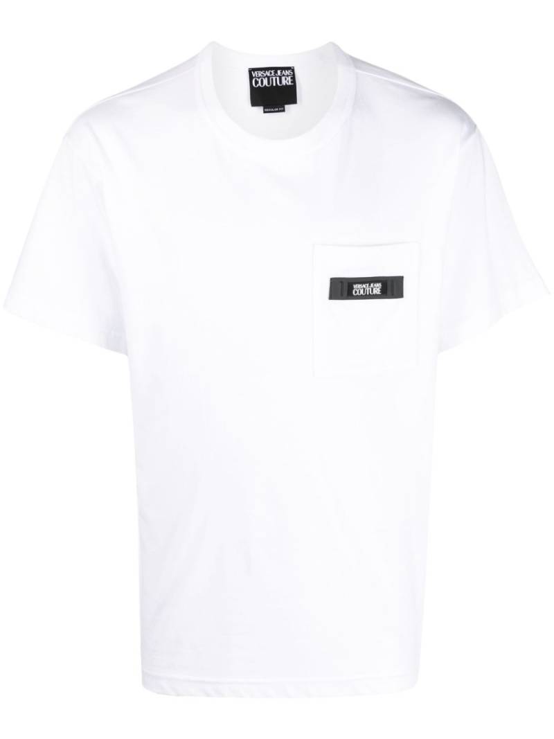 Versace Jeans Couture logo-patch cotton T-shirt - White von Versace Jeans Couture