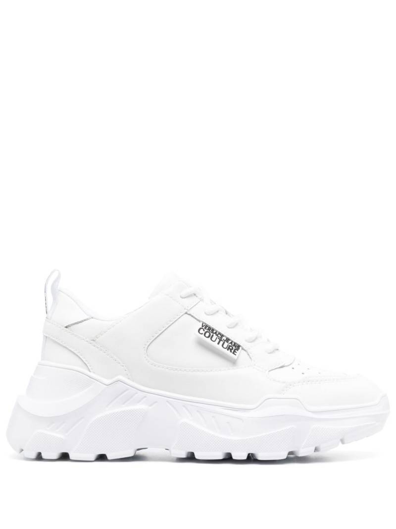 Versace Jeans Couture logo-patch low-top sneakers - White von Versace Jeans Couture