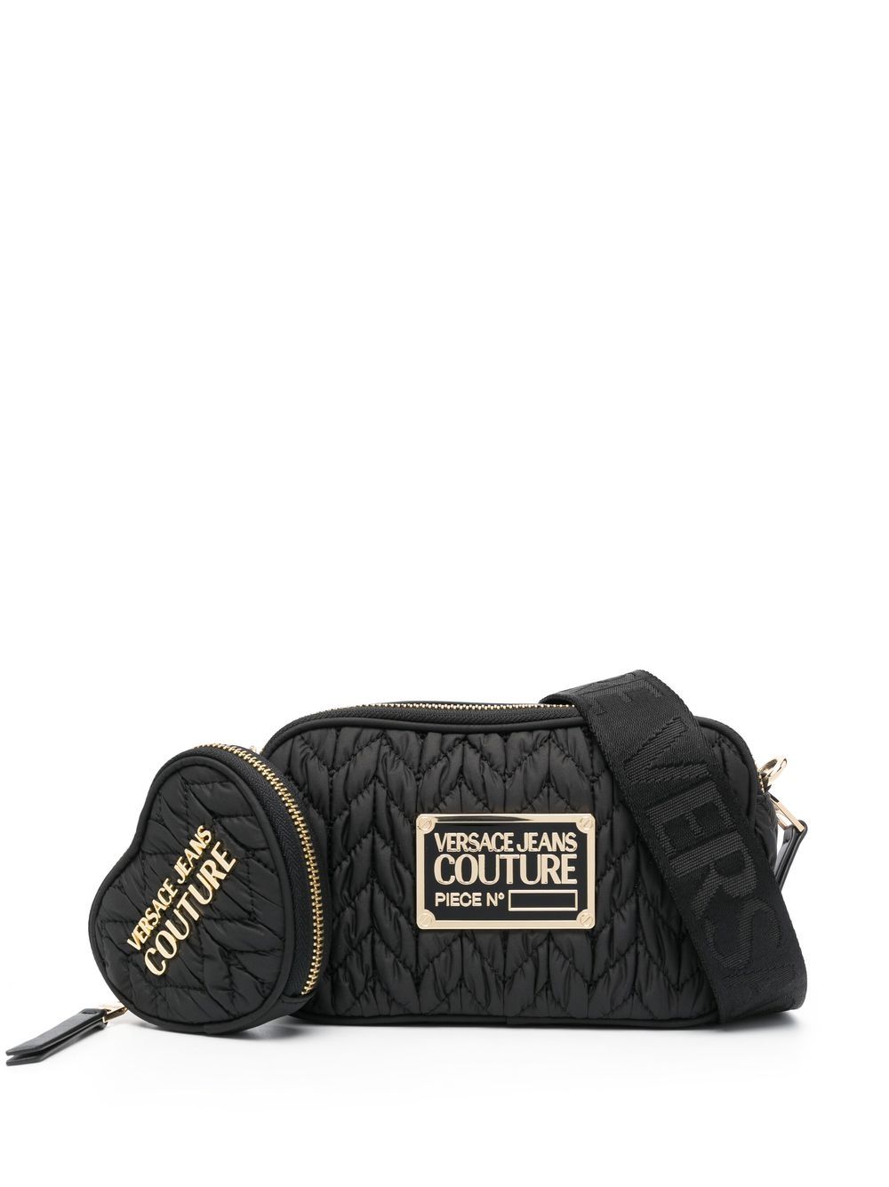 Versace Jeans Couture logo plaque cross body bag - Black von Versace Jeans Couture