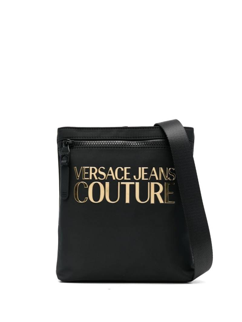 Versace Jeans Couture logo-plaque detail messenger bag - Black von Versace Jeans Couture