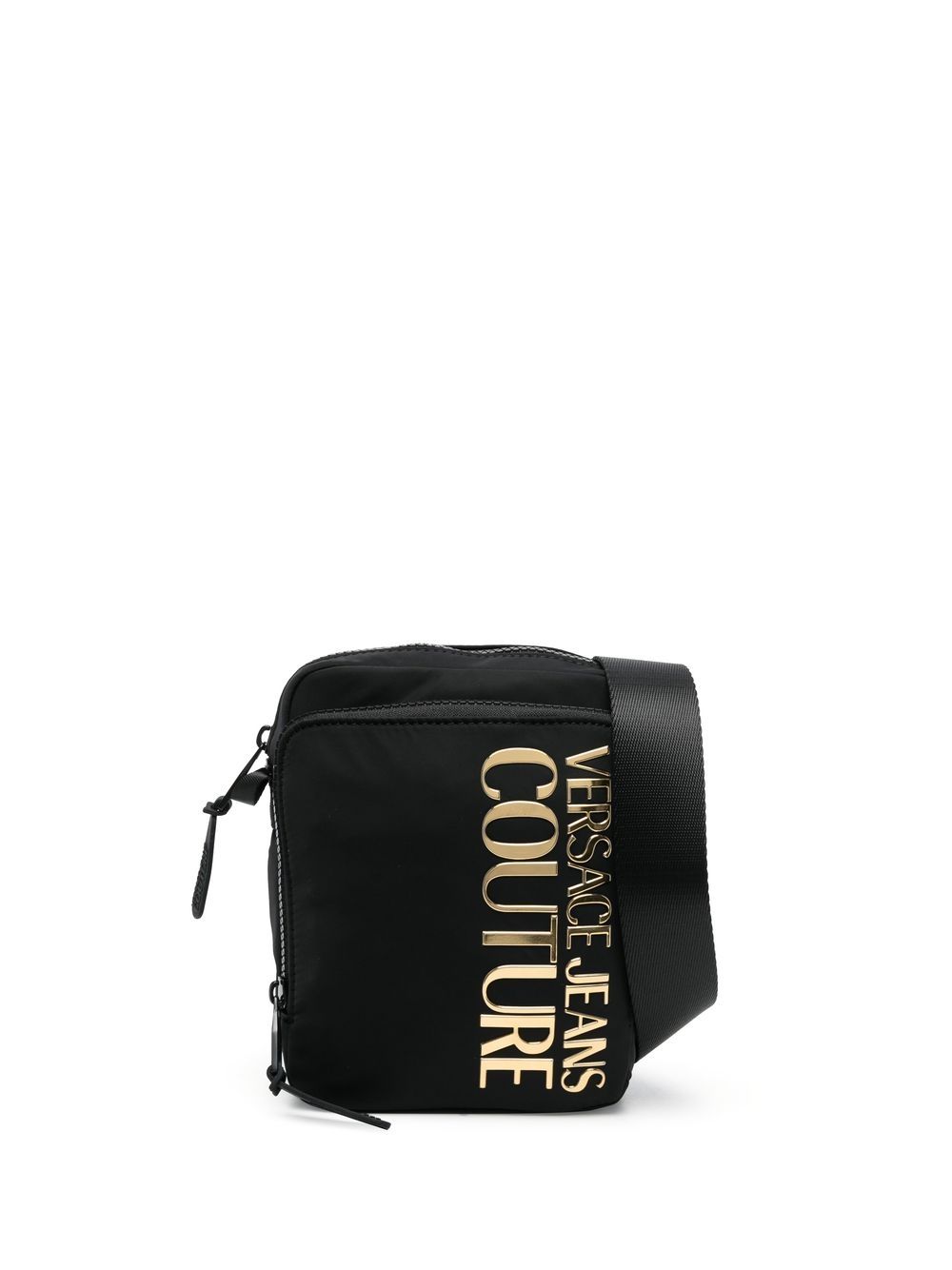 Versace Jeans Couture logo-plaque detail messenger bag - Black von Versace Jeans Couture