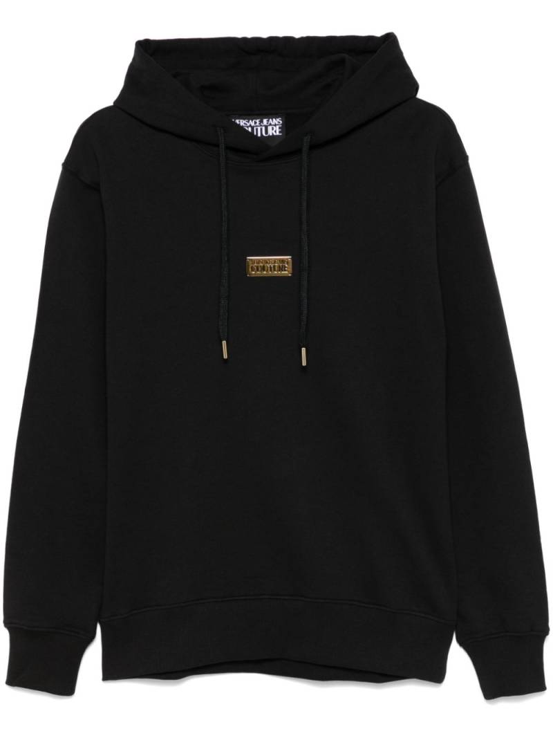 Versace Jeans Couture logo-plaque hoodie - Black von Versace Jeans Couture