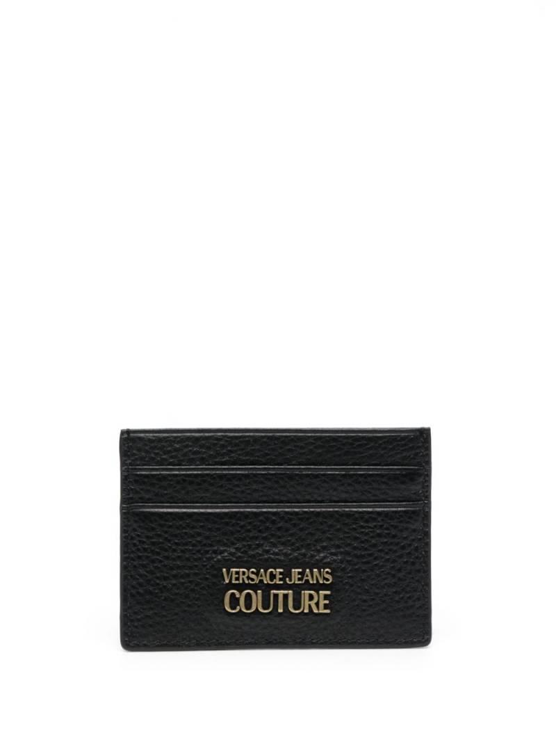 Versace Jeans Couture logo-plaque leather cardholder - Black von Versace Jeans Couture