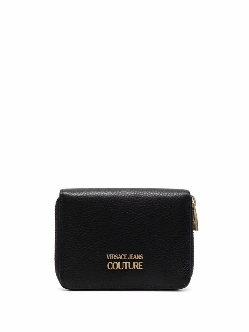 Versace Jeans Couture logo-plaque leather wallet - Black von Versace Jeans Couture