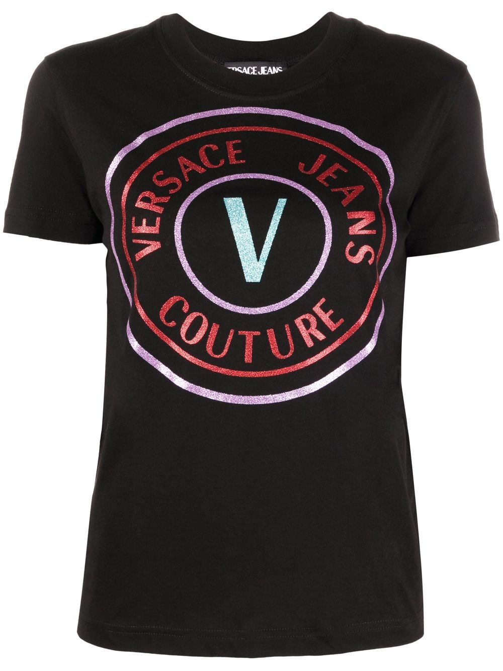 Versace Jeans Couture logo-print T-shirt - Black von Versace Jeans Couture