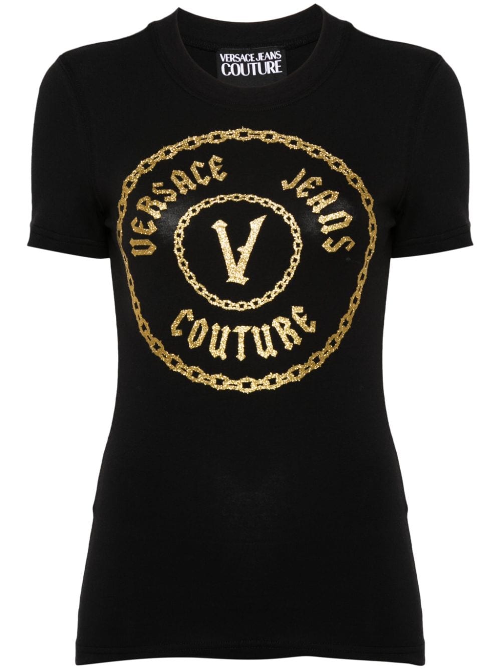 Versace Jeans Couture logo-print T-shirt - Black von Versace Jeans Couture