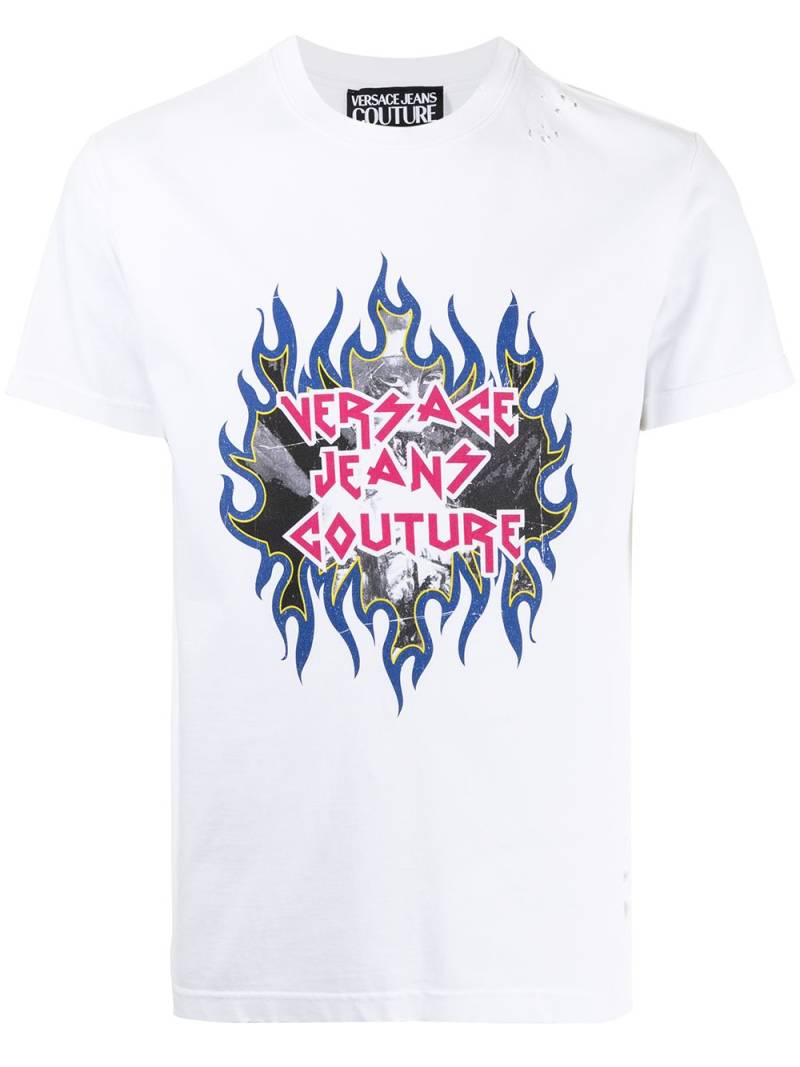 Versace Jeans Couture logo-print T-shirt - White von Versace Jeans Couture