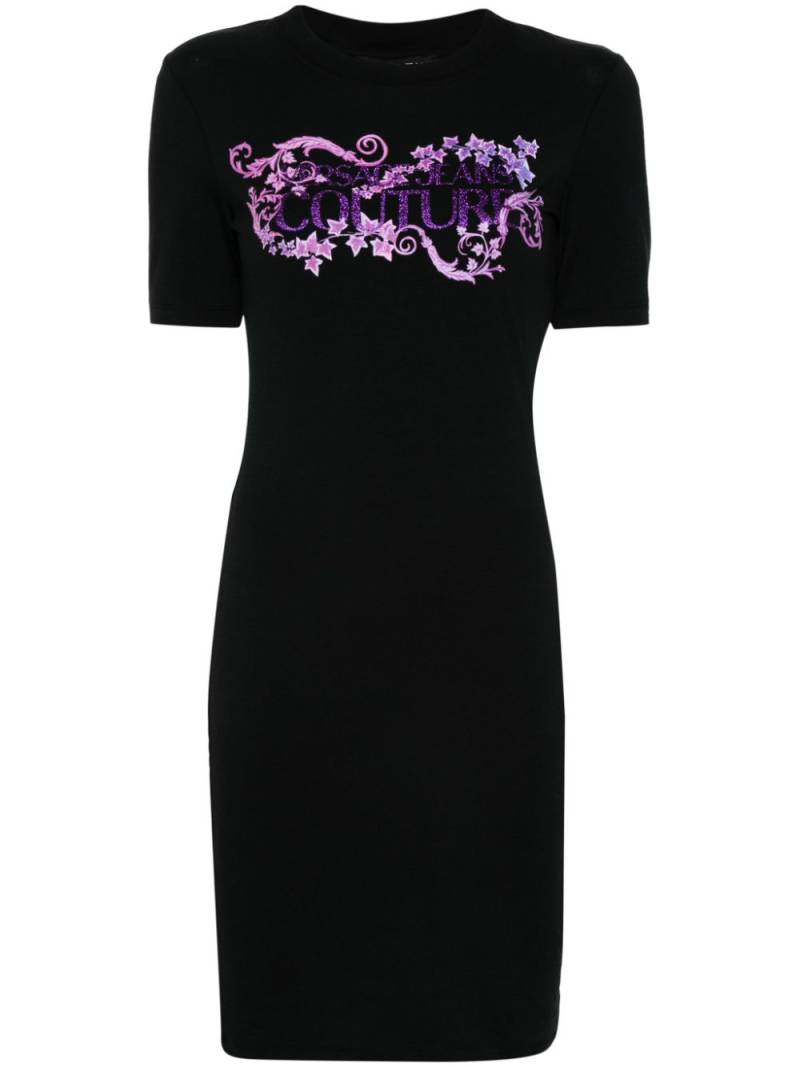 Versace Jeans Couture logo-print T-shirt dress - Black von Versace Jeans Couture