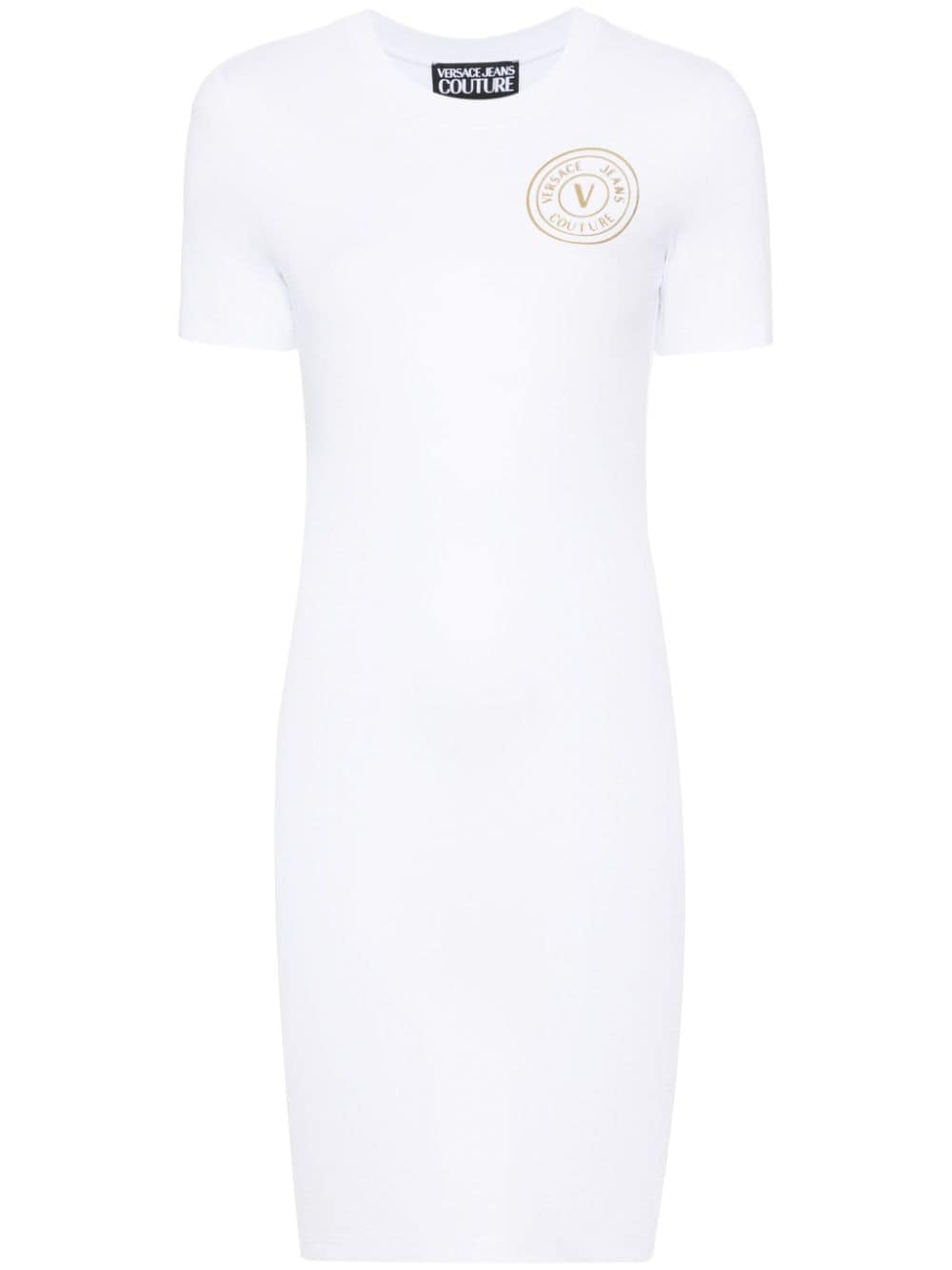 Versace Jeans Couture logo-print T-shirt dress - White von Versace Jeans Couture