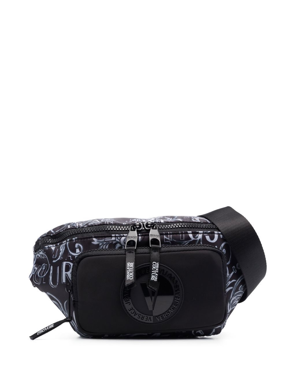 Versace Jeans Couture logo-print belt bag - Black von Versace Jeans Couture