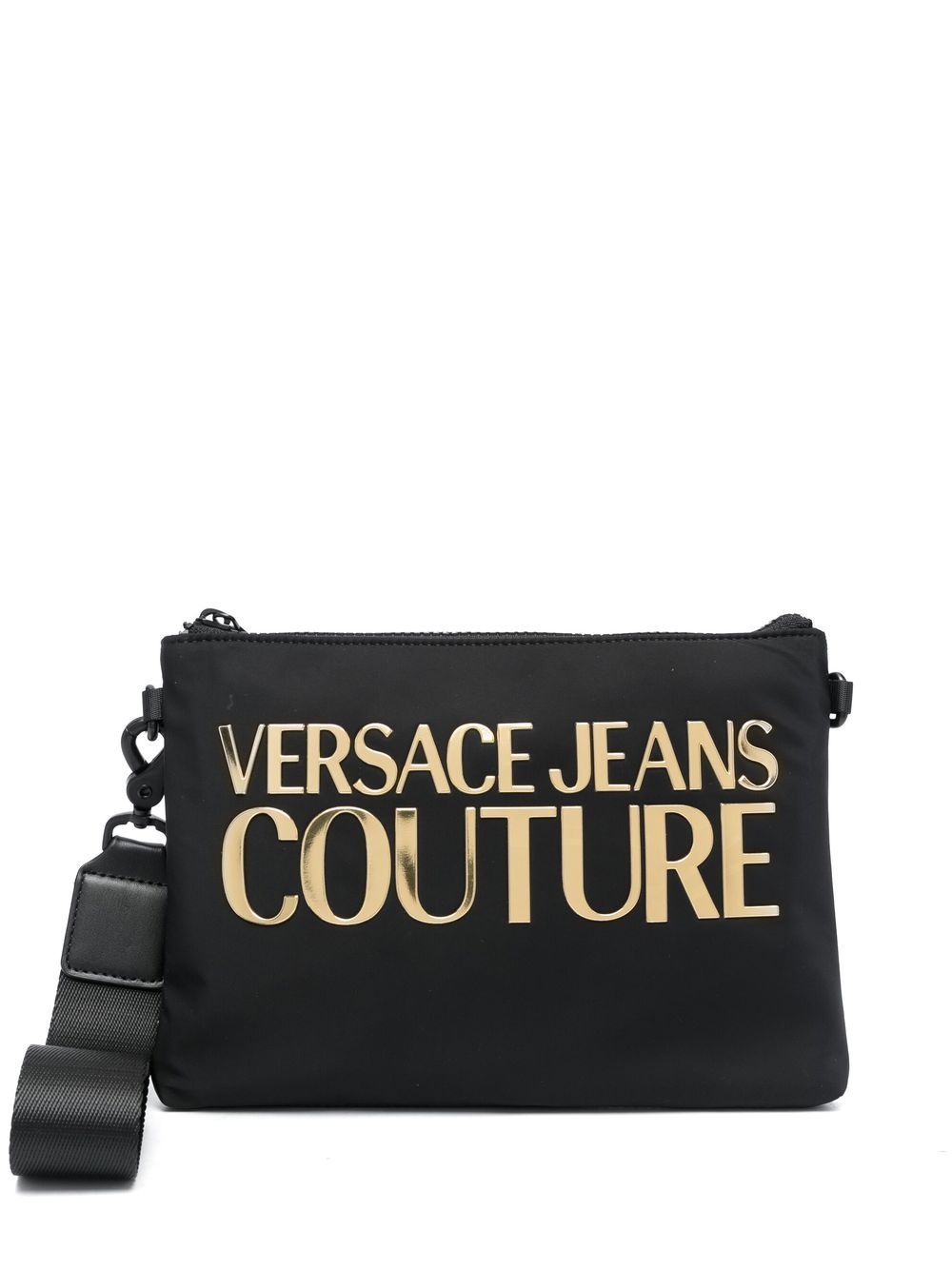 Versace Jeans Couture logo-print clutch bag - Black von Versace Jeans Couture