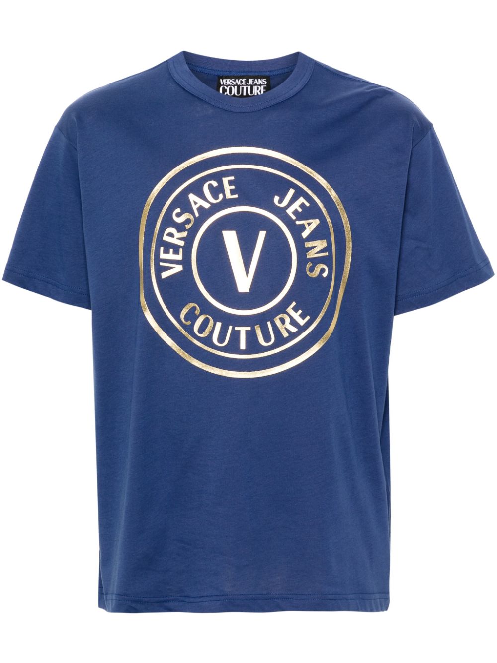 Versace Jeans Couture logo-print cotton T-shirt - Blue von Versace Jeans Couture