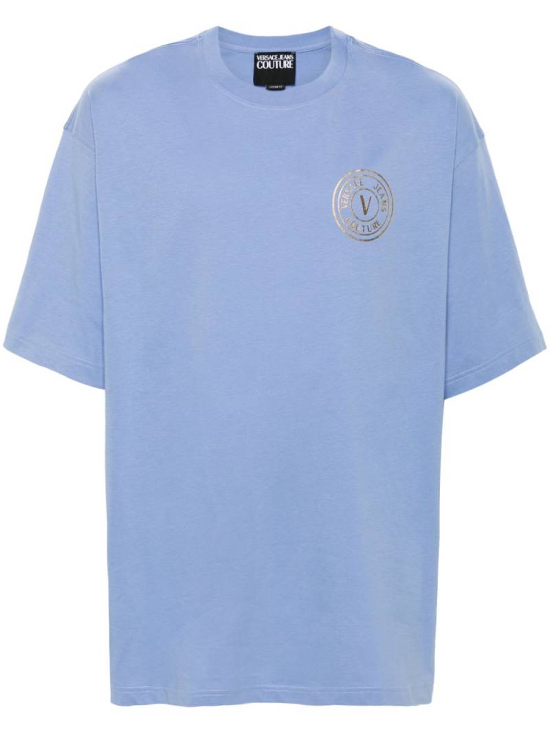 Versace Jeans Couture logo-print cotton T-shirt - Blue von Versace Jeans Couture