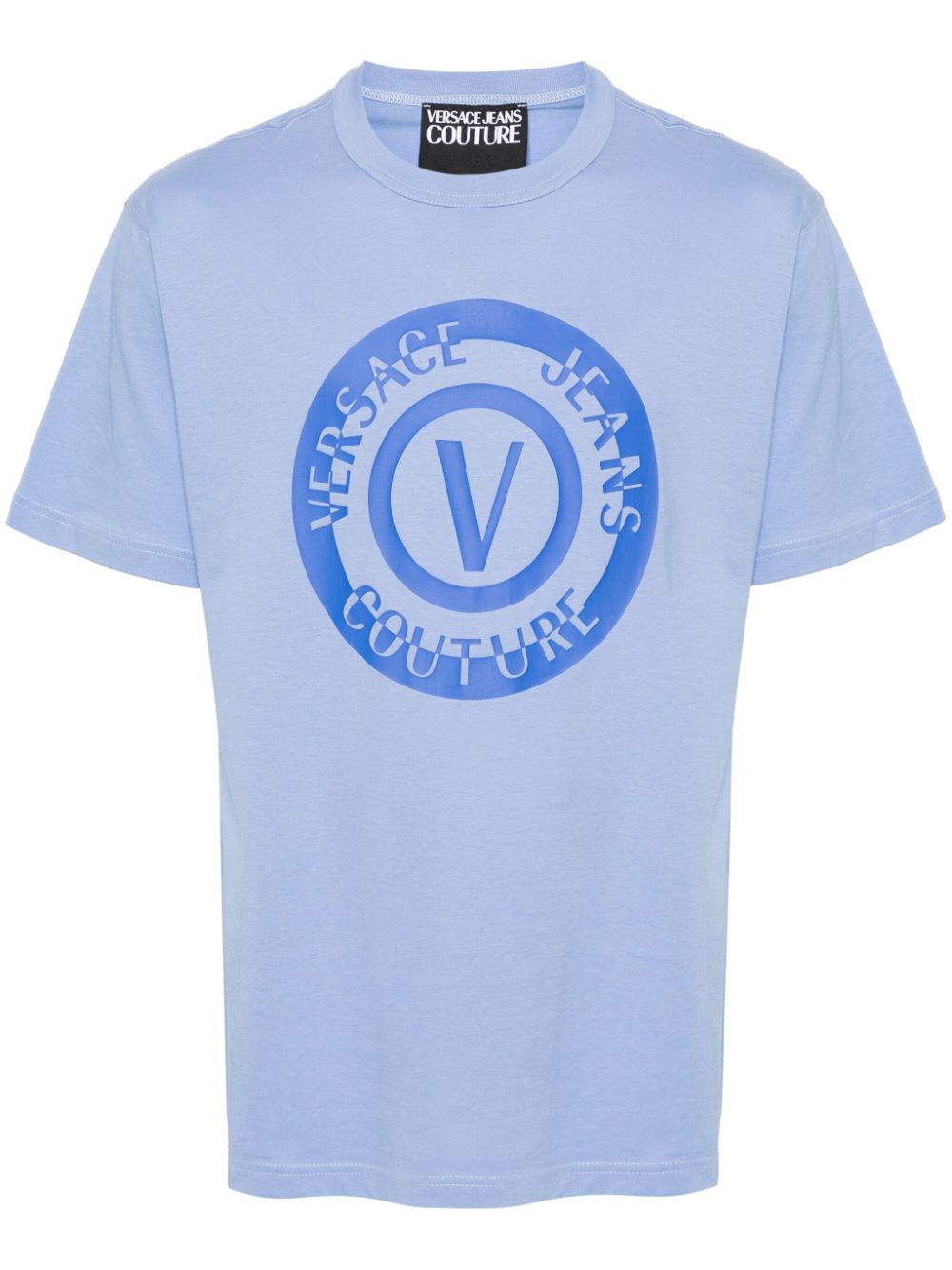 Versace Jeans Couture logo-print cotton T-shirt - Blue von Versace Jeans Couture