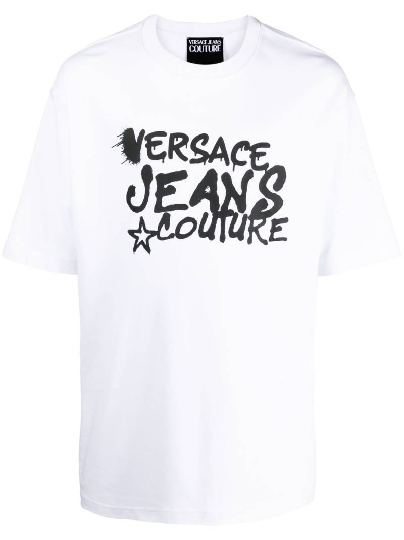 Versace Jeans Couture logo-print cotton T-shirt - White von Versace Jeans Couture