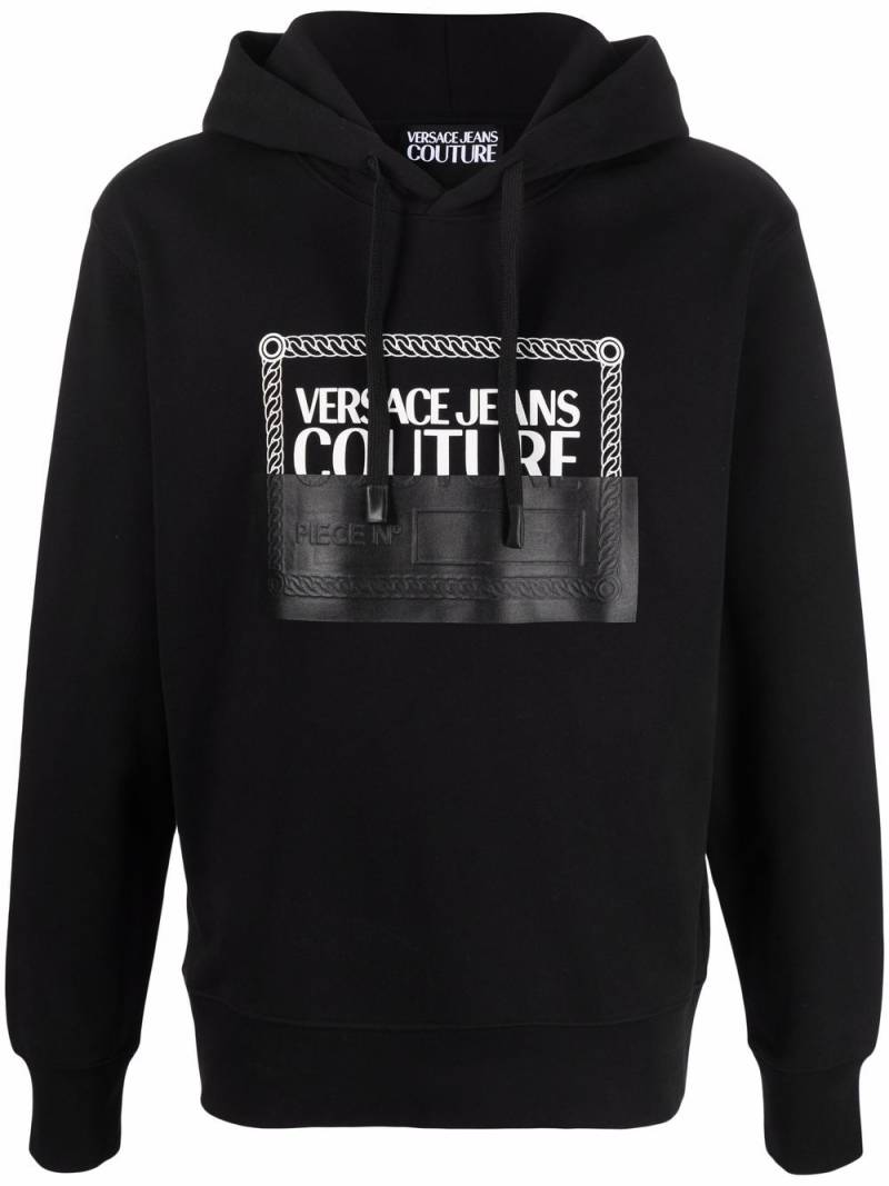 Versace Jeans Couture logo-print cotton hoodie - Black von Versace Jeans Couture