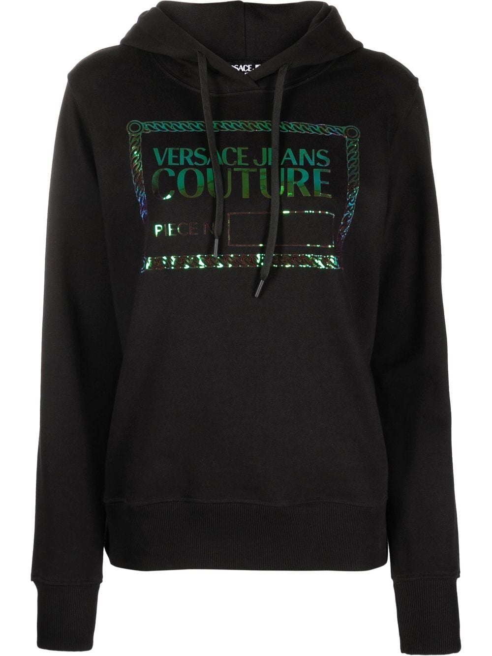 Versace Jeans Couture logo-print cotton hoodie - Black von Versace Jeans Couture