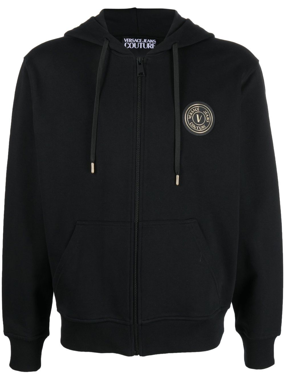 Versace Jeans Couture logo-print cotton hoodie - Black von Versace Jeans Couture