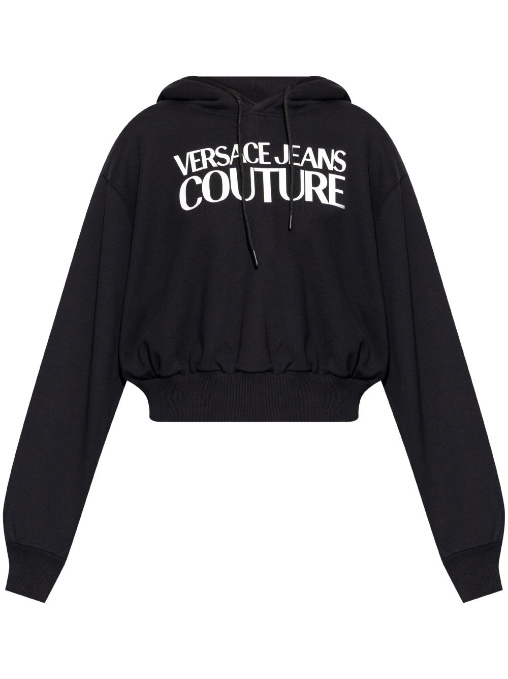 Versace Jeans Couture logo-print cotton hoodie - Black von Versace Jeans Couture