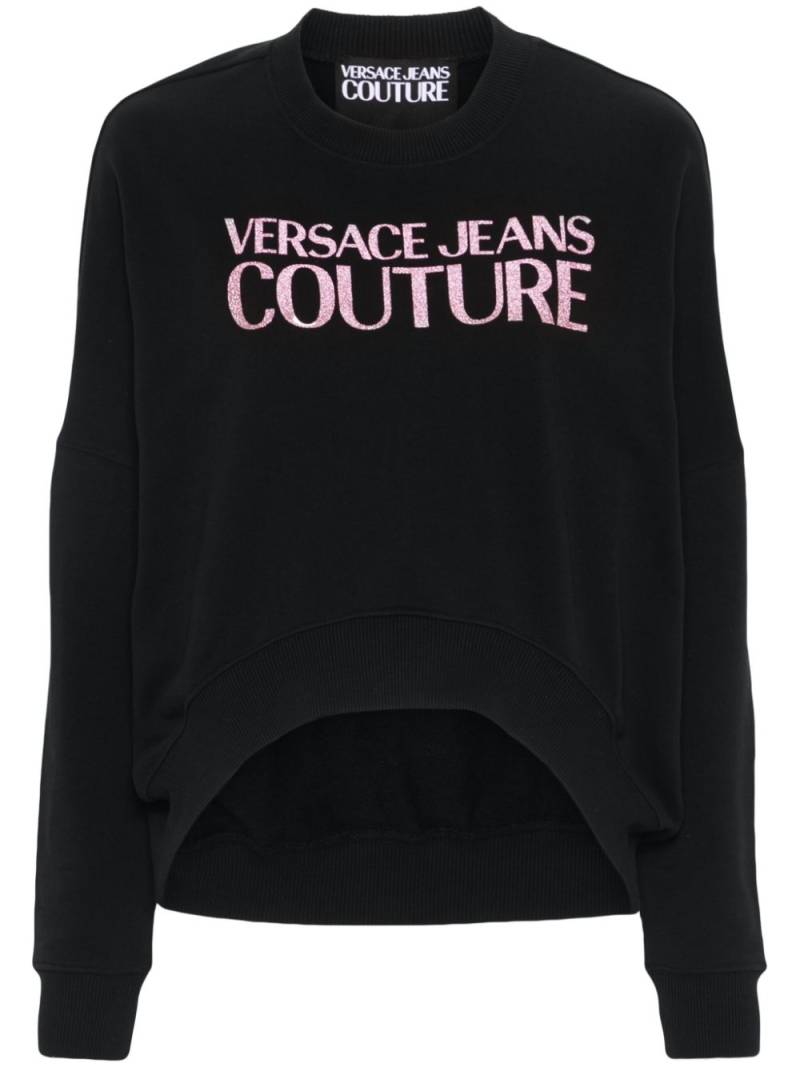 Versace Jeans Couture logo-print cotton sweatshirt - Black von Versace Jeans Couture