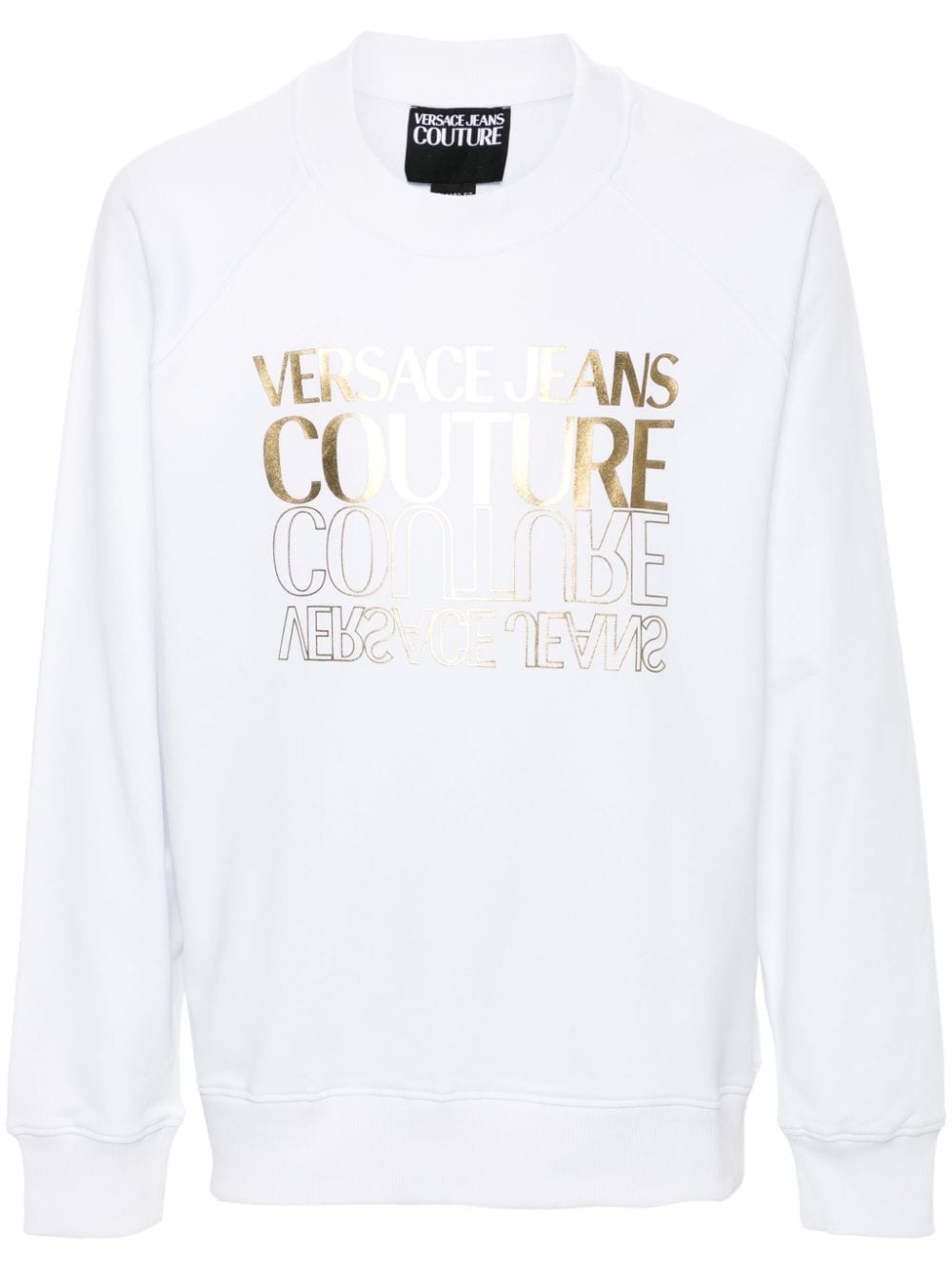 Versace Jeans Couture logo-print cotton sweatshirt - White von Versace Jeans Couture