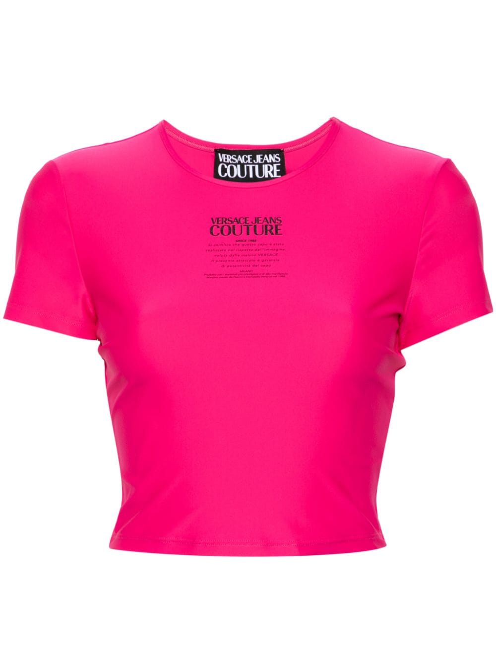 Versace Jeans Couture logo-print cropped T-shirt - Pink von Versace Jeans Couture