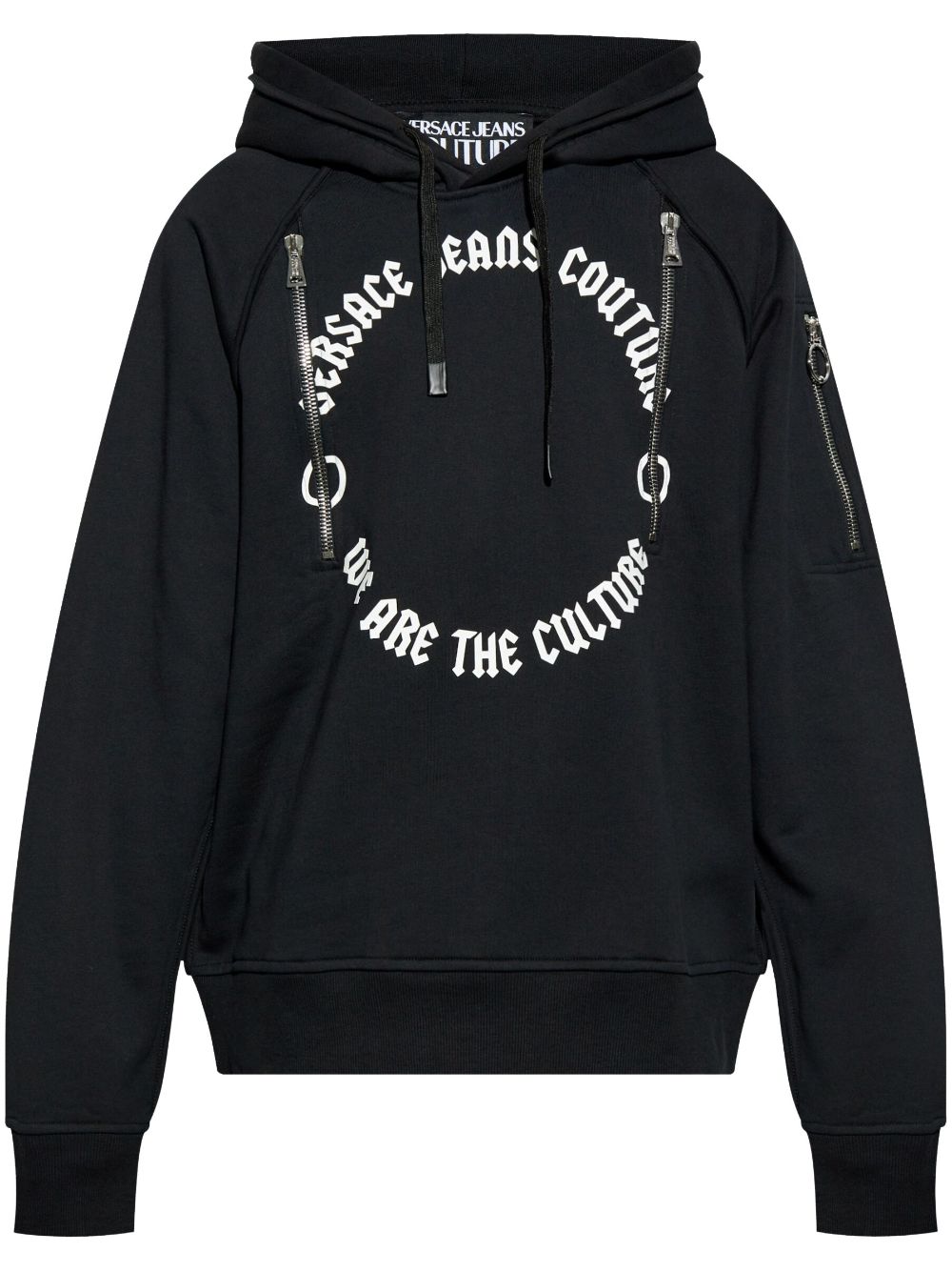 Versace Jeans Couture logo-print hoodie - Black von Versace Jeans Couture